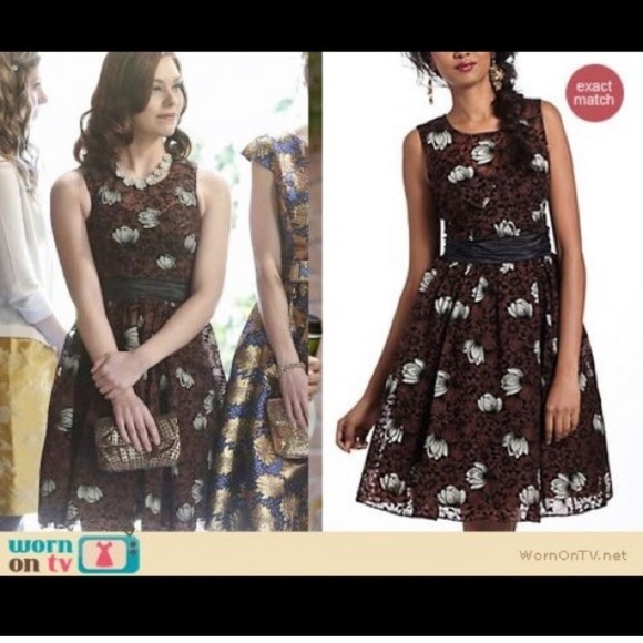 Chrysanthemum Anthropologie Fit & Flare Dress - Picture 4 of 10